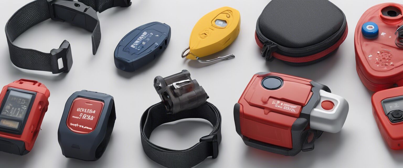 Assortment of wearable emergency alert devices